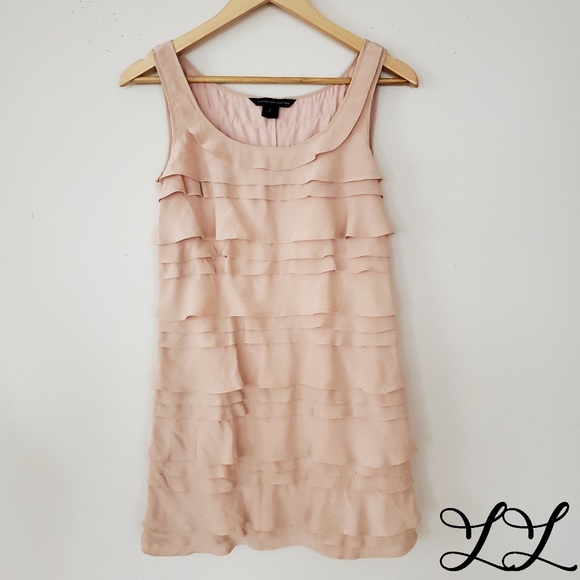 French Connection Dress Silk Ruffles Sleeveless - Picture 1 of 7